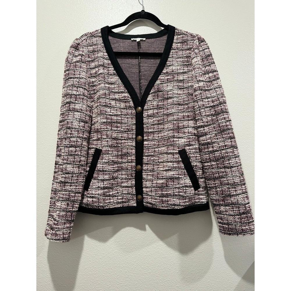 Maurice's Cropped Tweed button down cardigan size LARGE
